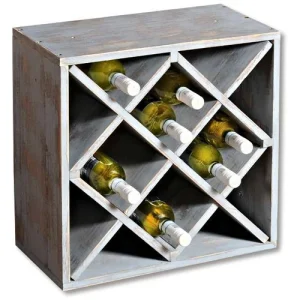 KESPER KSP69246 POLICA ZA VINO SIVO DRVO 20 BOCA 50X50X25CM