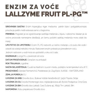 ENZIM LALLZYME FRUIT PL-PG, LALLEMAND