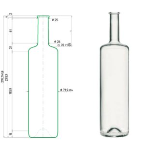 Boca za žestoka pića - BORDOLESE VOLO, 700 ml