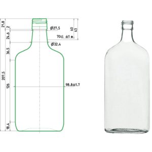 Boca za žestoka pića - GIN, 1000 ml