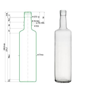 Boca za žestoka pića - TONDO, 700 ml